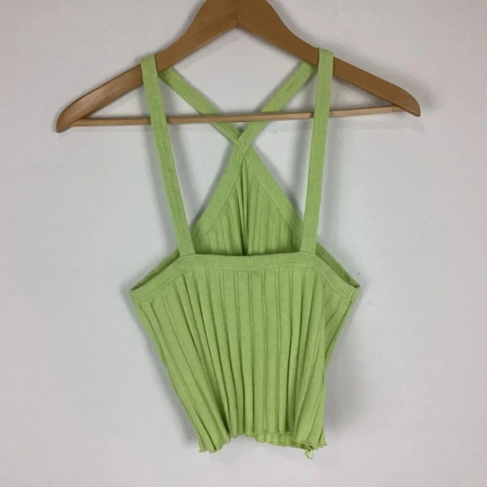 Zara Ribbed Halter Top Medium - Picture 4 of 6